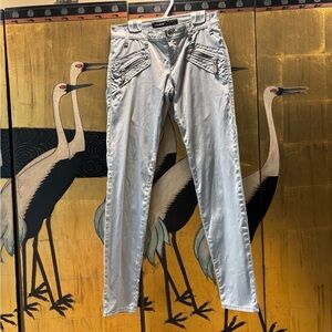 Miss Sixty Silver Nylon Utility Pants